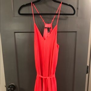 Pink Maxi pleated dress